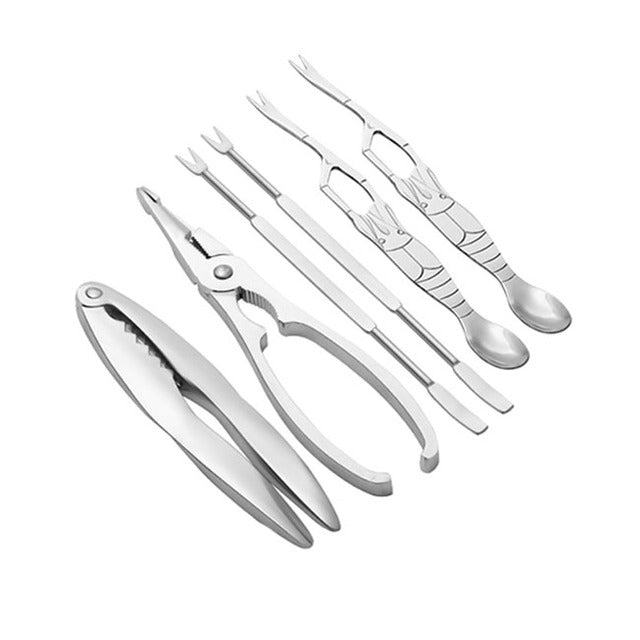 Royallure Crab Cracker Tool Set with Crab Leg Crackers, Lobster Picks, and Spoons 13