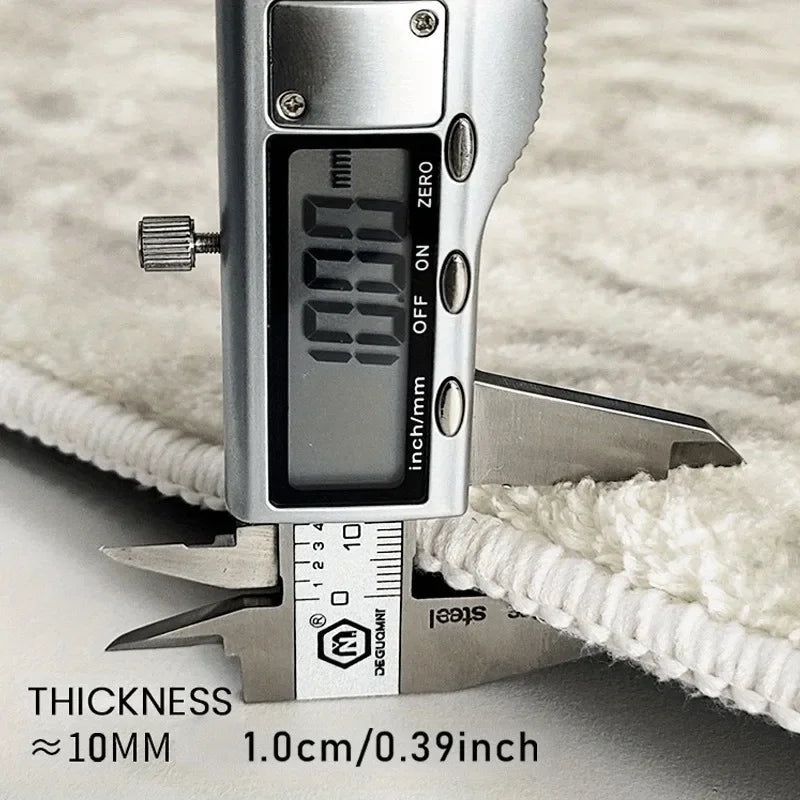 Royallure Cream Irregular Area Rug - Soft Non-Slip Living Room Carpet for Modern Decor 5