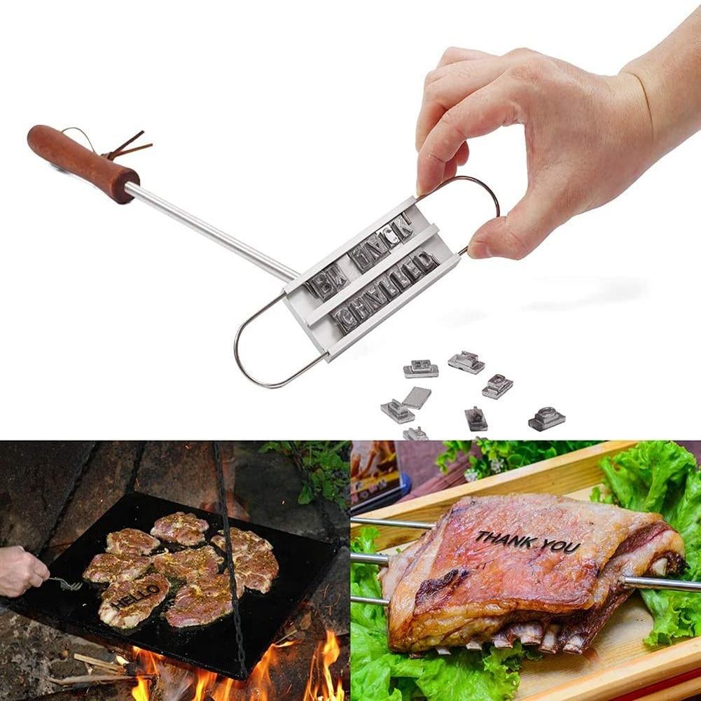 Royallure Custom BBQ Branding Iron with 55 Changeable Letters for Grilling 2