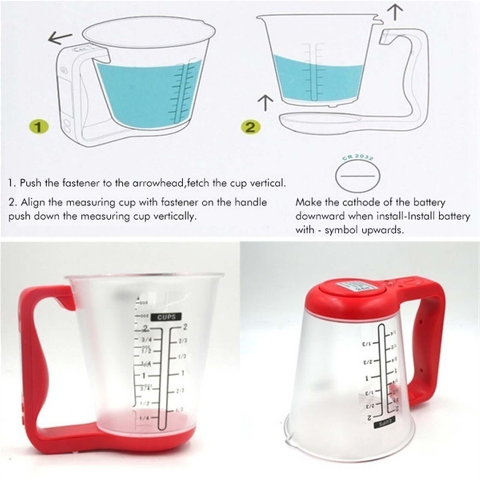 Royallure Digital Kitchen Scale with LCD Display - 4-in-1 Food Measuring Cup, 1000g Capacity, Space-Saving Design 5