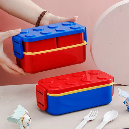 Royallure Double Layer Bento Lunch Box - Portable Kids Lunch Box with Divided Design 0