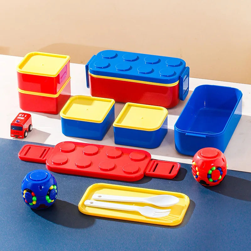 Royallure Double Layer Bento Lunch Box - Portable Kids Lunch Box with Divided Design 2