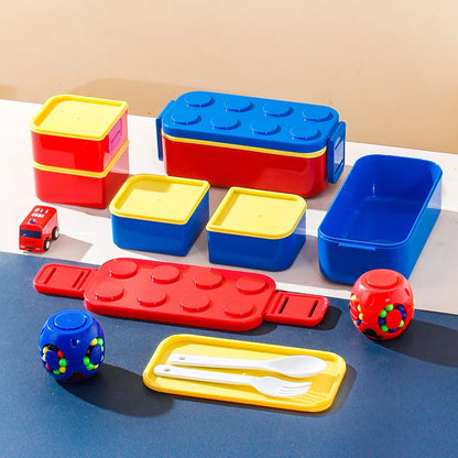 Royallure Double Layer Bento Lunch Box - Portable Kids Lunch Box with Divided Design 2