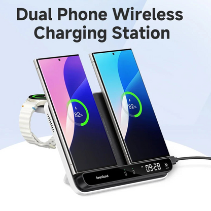 Royallure Dual Wireless Charger for Samsung Galaxy S25 S24 S23 Z Flip 7 Z Fold 7 – Fast Charging Station for Phones and Watches 0