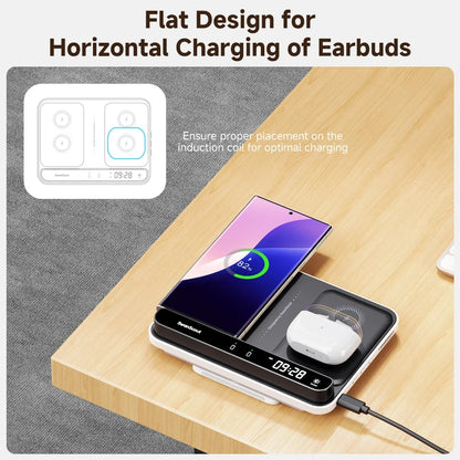 Royallure Dual Wireless Charger for Samsung Galaxy S25 S24 S23 Z Flip 7 Z Fold 7 – Fast Charging Station for Phones and Watches 3