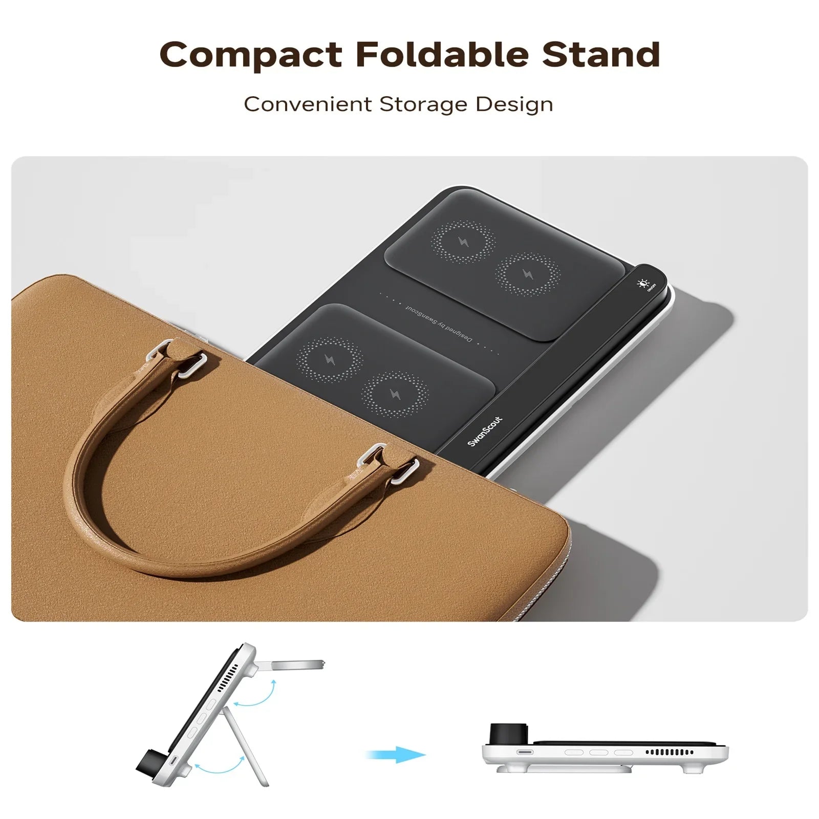 Royallure Dual Wireless Charger for Samsung Galaxy S25 S24 S23 Z Flip 7 Z Fold 7 – Fast Charging Station for Phones and Watches 5