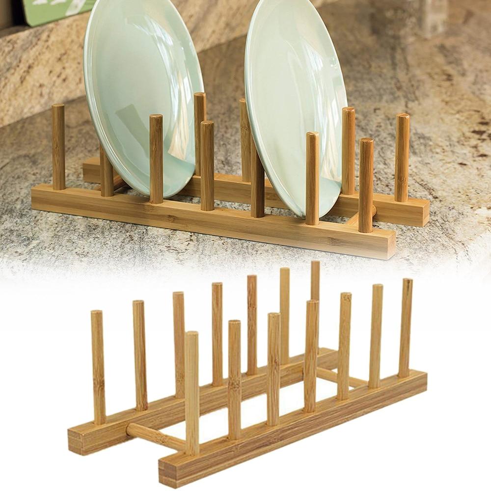 Royallure Eco-Friendly Bamboo Dish Drying Rack, Compact Dish Drainer for Small Kitchens 1