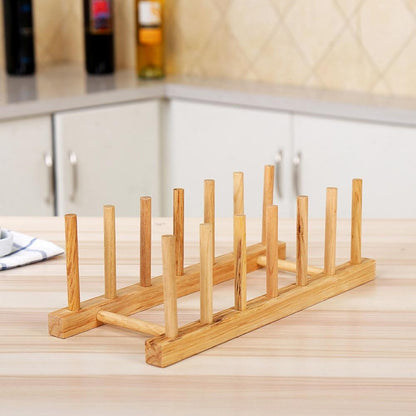 Royallure Eco-Friendly Bamboo Dish Drying Rack, Compact Dish Drainer for Small Kitchens 8
