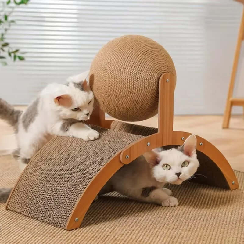 Royallure Eco-Friendly Cat Scratching Post with Spinning Sisal Ball – Durable Cat Scratcher for Indoor Play 1
