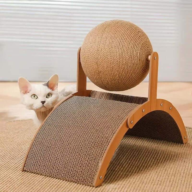 Royallure Eco-Friendly Cat Scratching Post with Spinning Sisal Ball – Durable Cat Scratcher for Indoor Play 3
