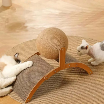 Royallure Eco-Friendly Cat Scratching Post with Spinning Sisal Ball – Durable Cat Scratcher for Indoor Play 4