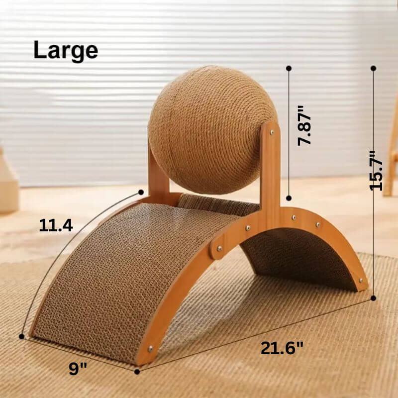 Royallure Eco-Friendly Cat Scratching Post with Spinning Sisal Ball – Durable Cat Scratcher for Indoor Play 6