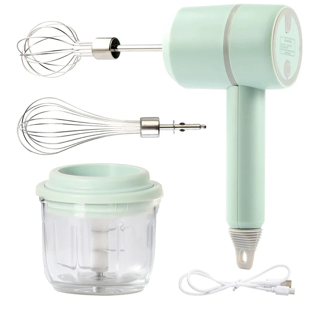 Royallure Electric Food Processor Set with Blender, Hand Mixer, and Milk Frother – Versatile Kitchen Appliance for Baking and Cooking 0