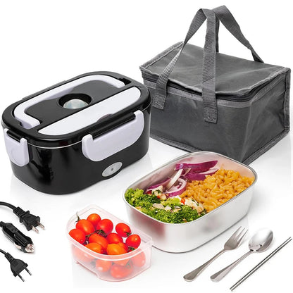 Royallure Electric Lunch Box Warmer, 1.5L Self Heating Food Container for Home & Car 0