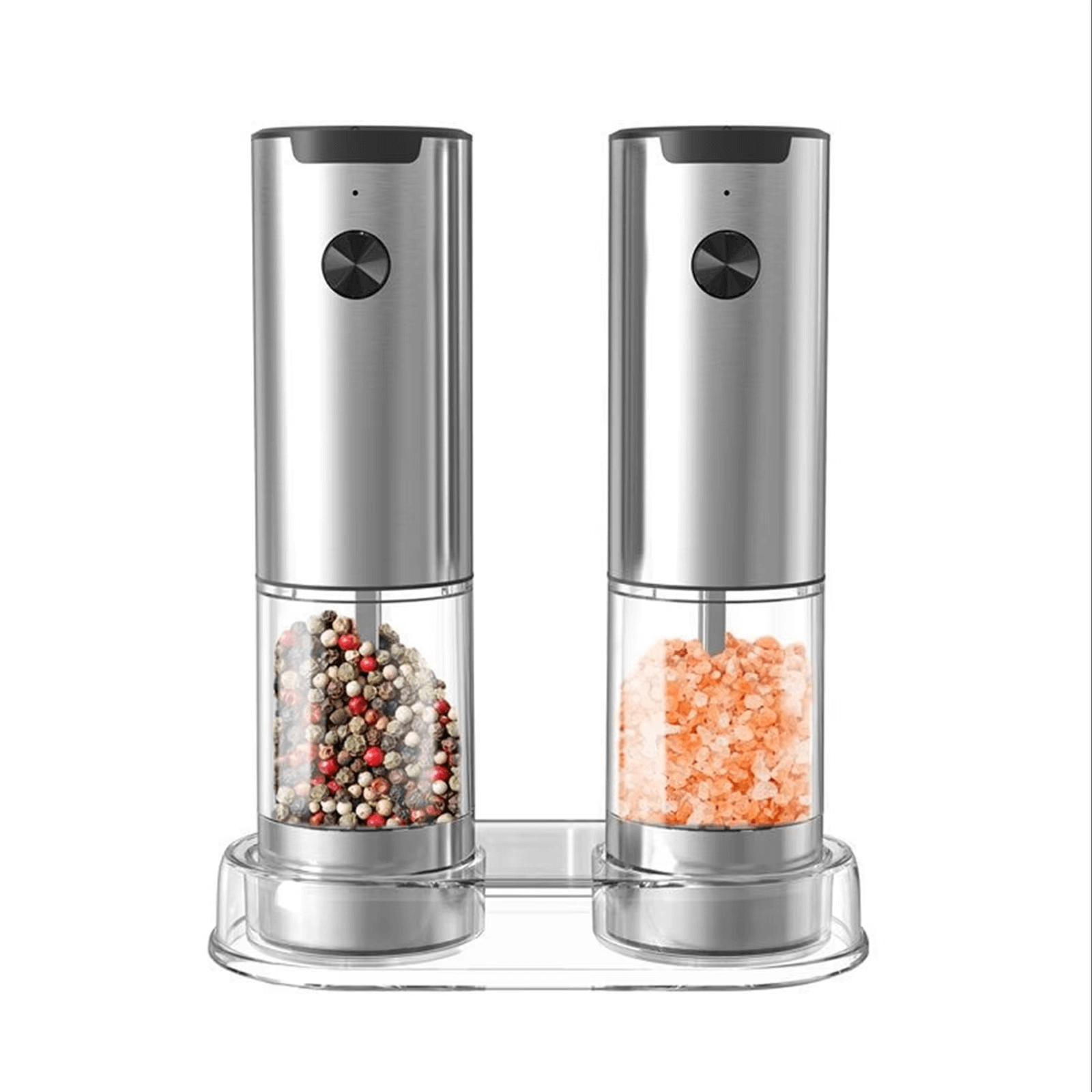 Royallure Electric Salt and Pepper Grinder Set with Adjustable Coarseness and LED Light – Stainless Steel Mill for Easy Seasoning 0
