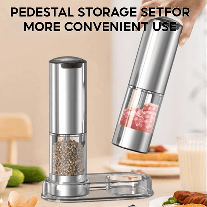 Royallure Electric Salt and Pepper Grinder Set with Adjustable Coarseness and LED Light – Stainless Steel Mill for Easy Seasoning 3