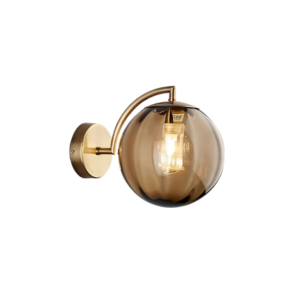Royallure Elegant Wall Sconce Lighting with Hand-Blown Glass Globe and Brass Finish 0