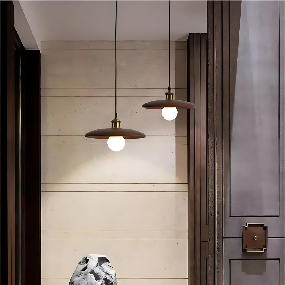 Royallure Flush Mount Ceiling Light - Japandi Minimalist Natural Wood Design 4