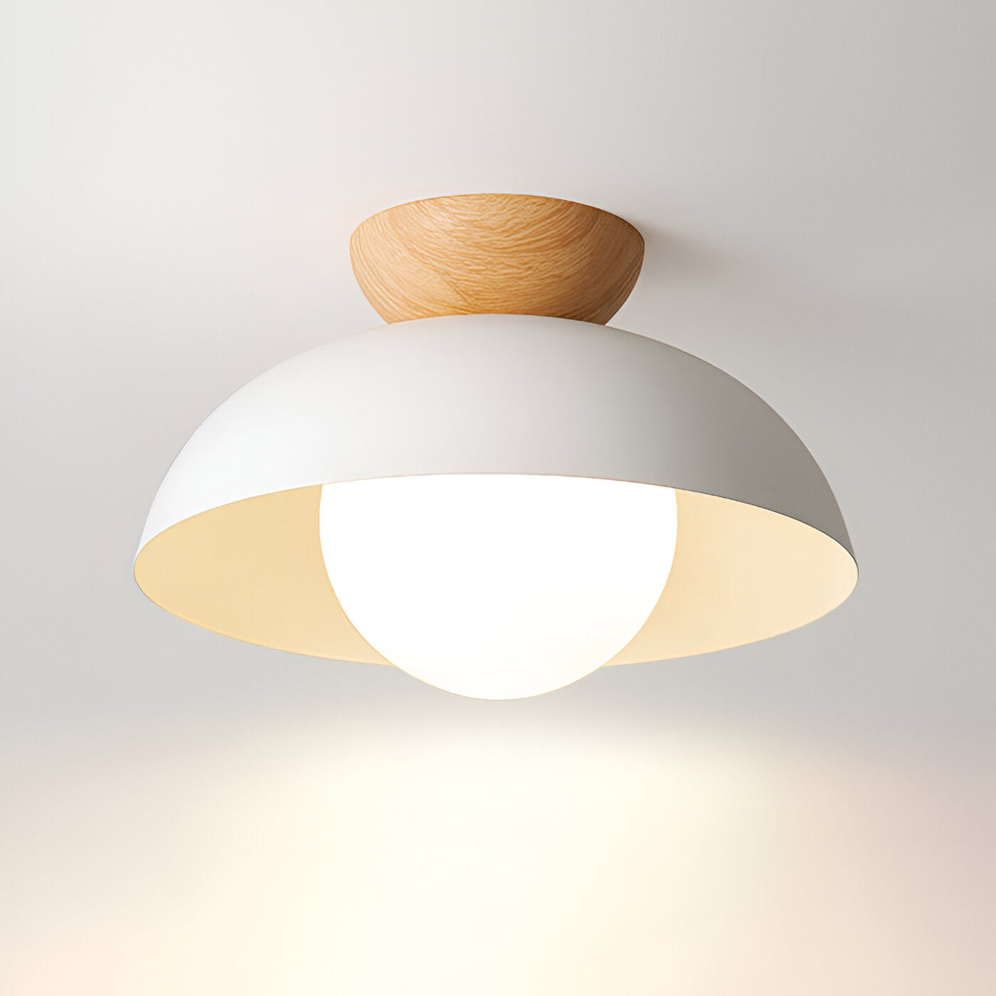 Royallure Flush Mount Ceiling Light, Eco-Friendly Iron Shade, Nordic Minimalist Design, LED Compatible 1