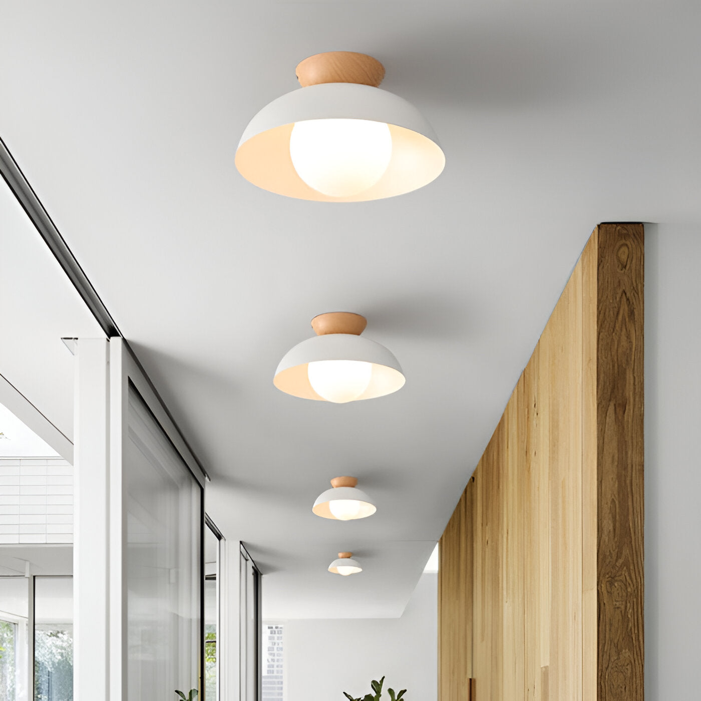 Royallure Flush Mount Ceiling Light, Eco-Friendly Iron Shade, Nordic Minimalist Design, LED Compatible 6