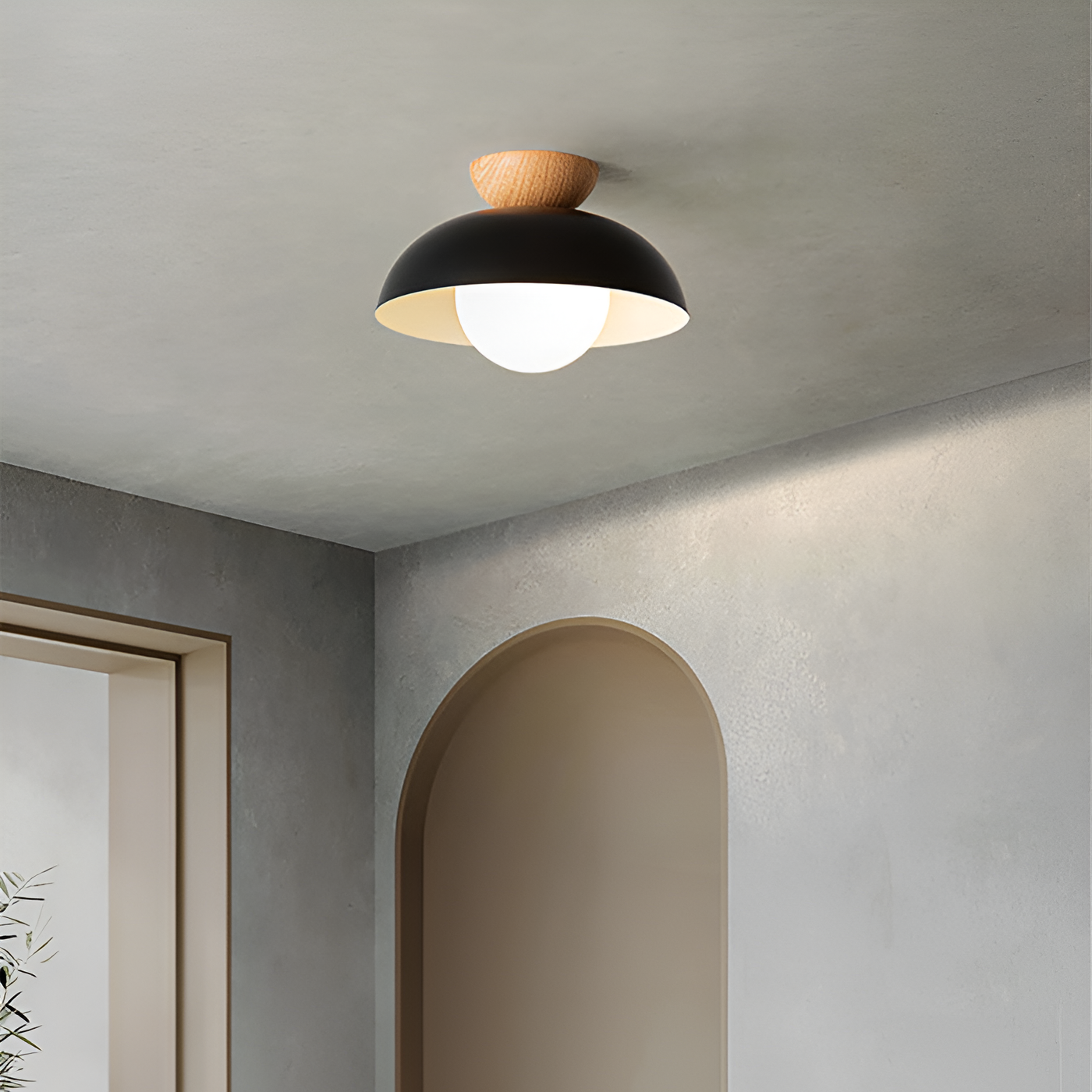 Royallure Flush Mount Ceiling Light, Eco-Friendly Iron Shade, Nordic Minimalist Design, LED Compatible 8