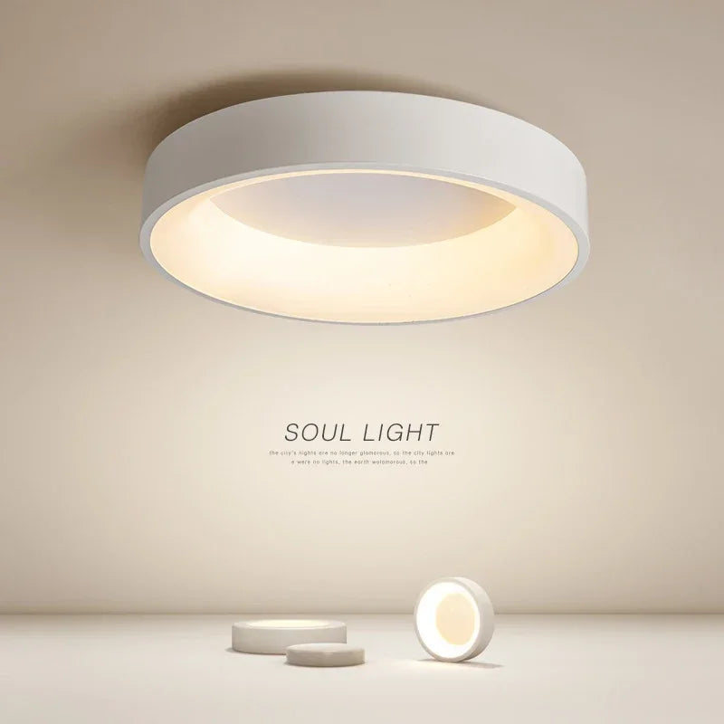 Royallure Flush Mount Ceiling Light, Modern Nordic Ring Design, Warm White LED 3000K 2