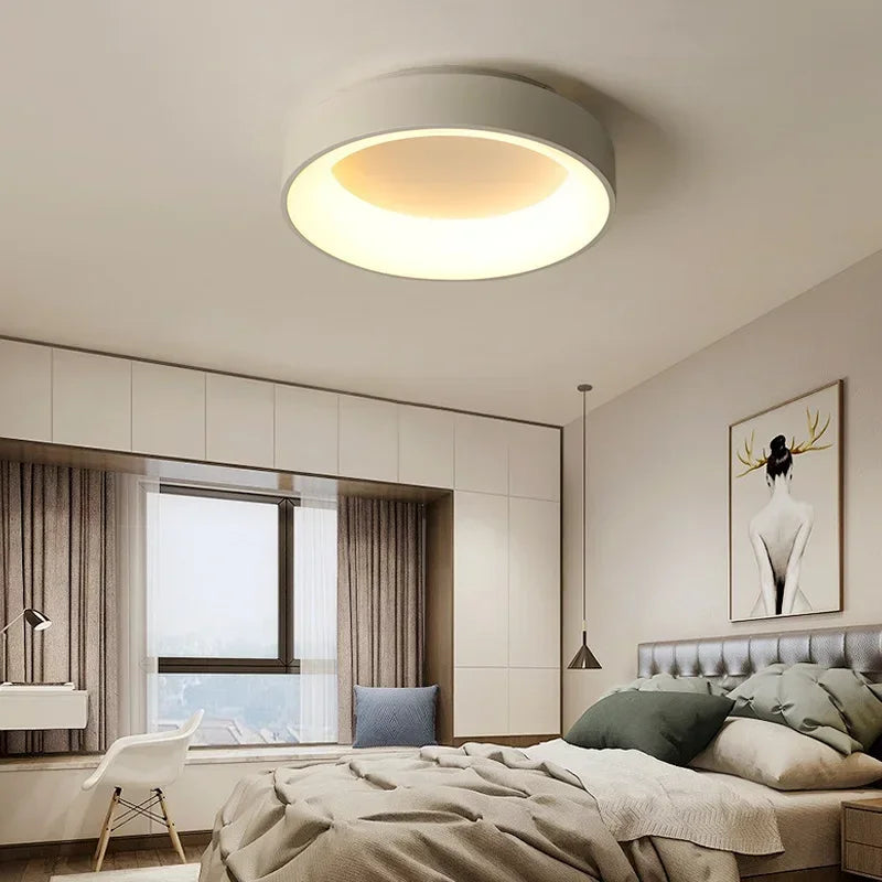 Royallure Flush Mount Ceiling Light, Modern Nordic Ring Design, Warm White LED 3000K 5