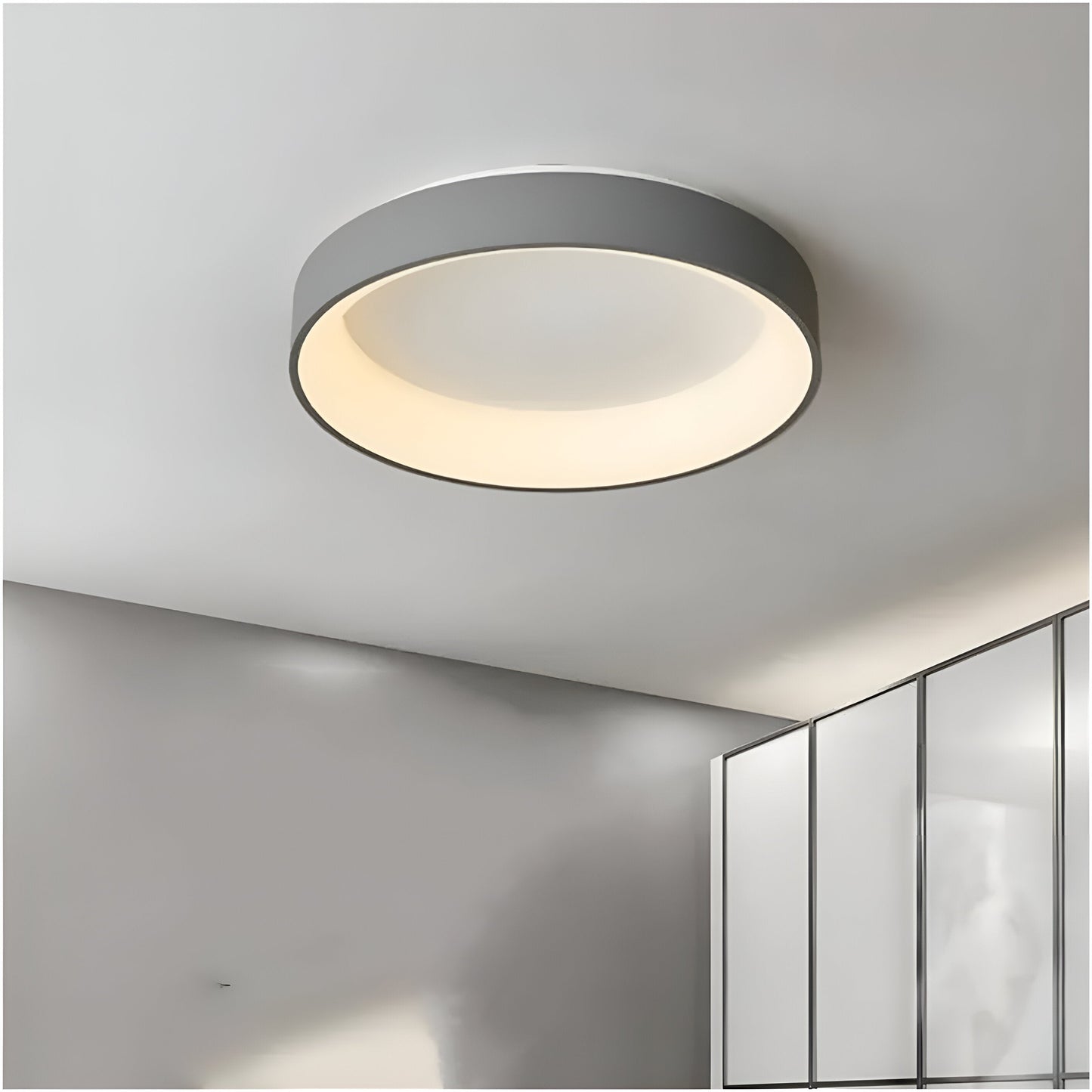 Royallure Flush Mount Ceiling Light, Modern Nordic Ring Design, Warm White LED 3000K 7