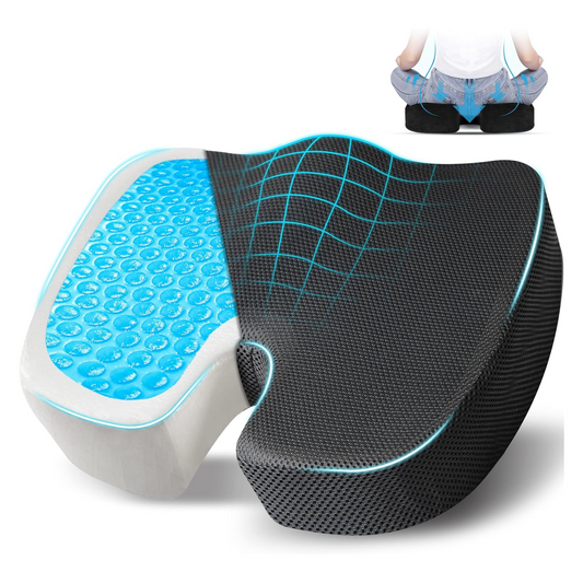 Royallure Gel Memory Foam Seat Cushion for Sciatica Relief – Ergonomic, Anti-Slip, Portable Design for Ultimate Comfort 0