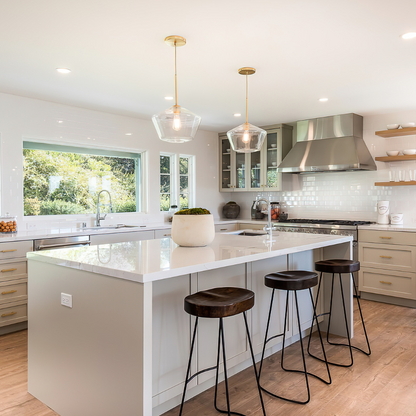 Royallure Glass Pendant Light - Minimalist Nordic Ceiling Light Fixture for Modern Kitchens 5