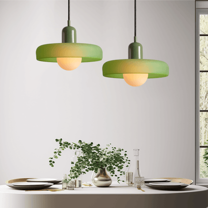 Royallure Glass Pendant Light – Modern Bauhaus Kitchen Pendant Lighting with Colorful Glass and Adjustable Suspension 17