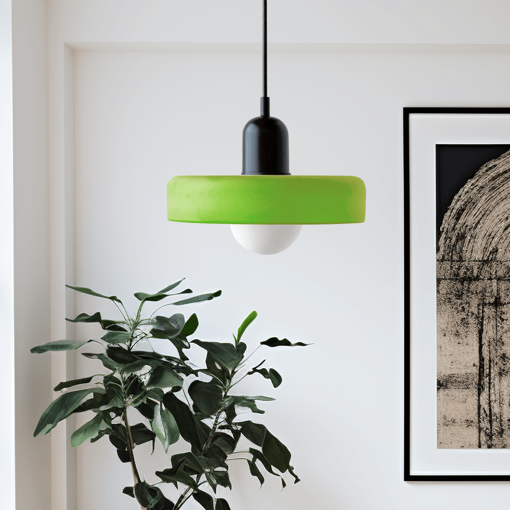 Royallure Glass Pendant Light – Modern Bauhaus Kitchen Pendant Lighting with Colorful Glass and Adjustable Suspension 20
