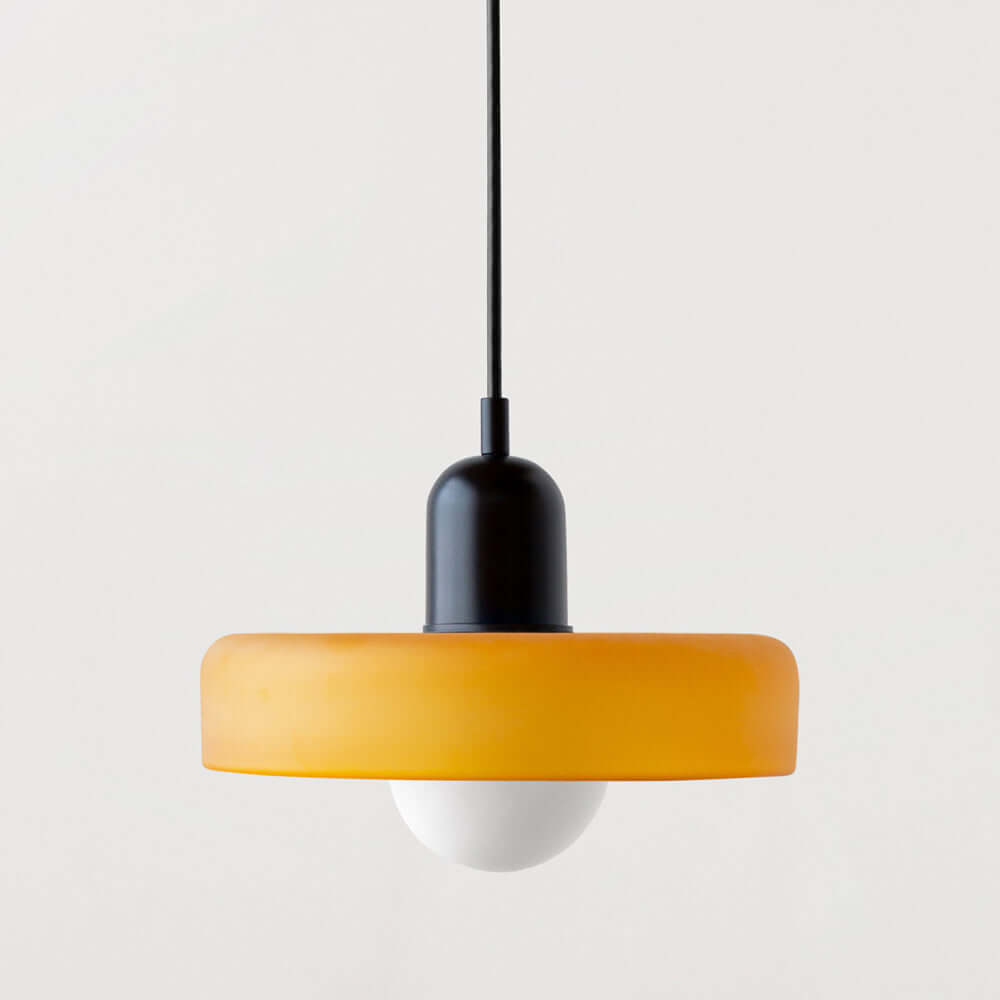 Royallure Glass Pendant Light – Modern Bauhaus Kitchen Pendant Lighting with Colorful Glass and Adjustable Suspension 21