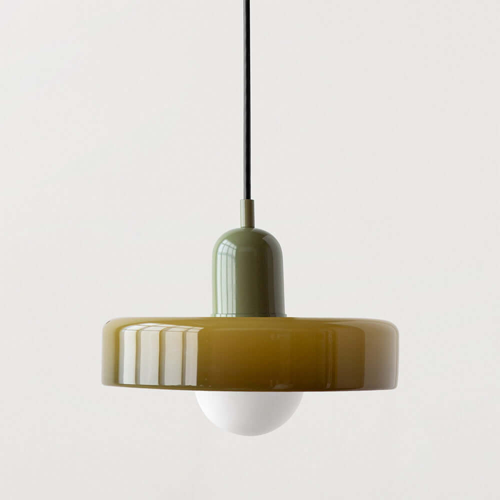 Royallure Glass Pendant Light – Modern Bauhaus Kitchen Pendant Lighting with Colorful Glass and Adjustable Suspension 22