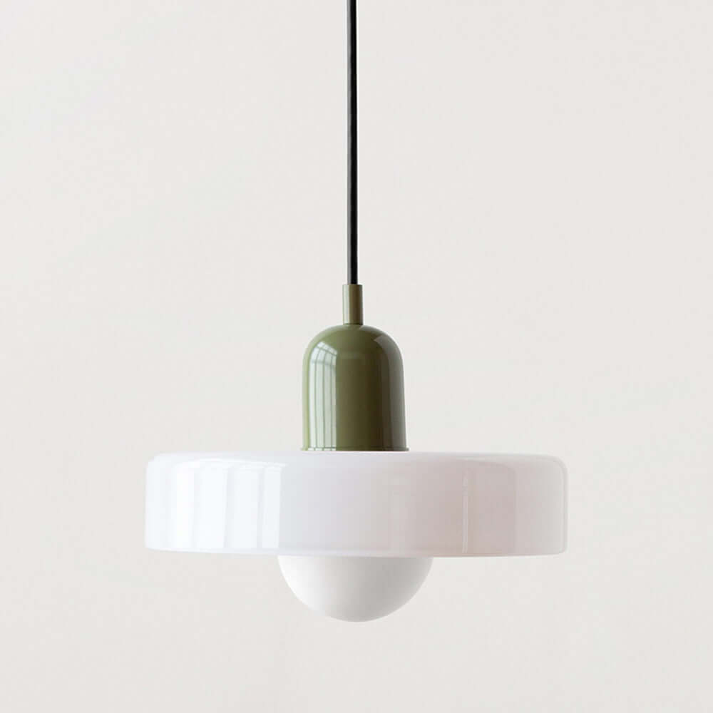 Royallure Glass Pendant Light – Modern Bauhaus Kitchen Pendant Lighting with Colorful Glass and Adjustable Suspension 30