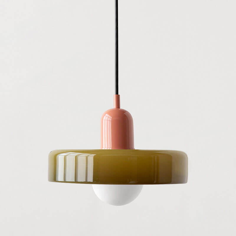 Royallure Glass Pendant Light – Modern Bauhaus Kitchen Pendant Lighting with Colorful Glass and Adjustable Suspension 7