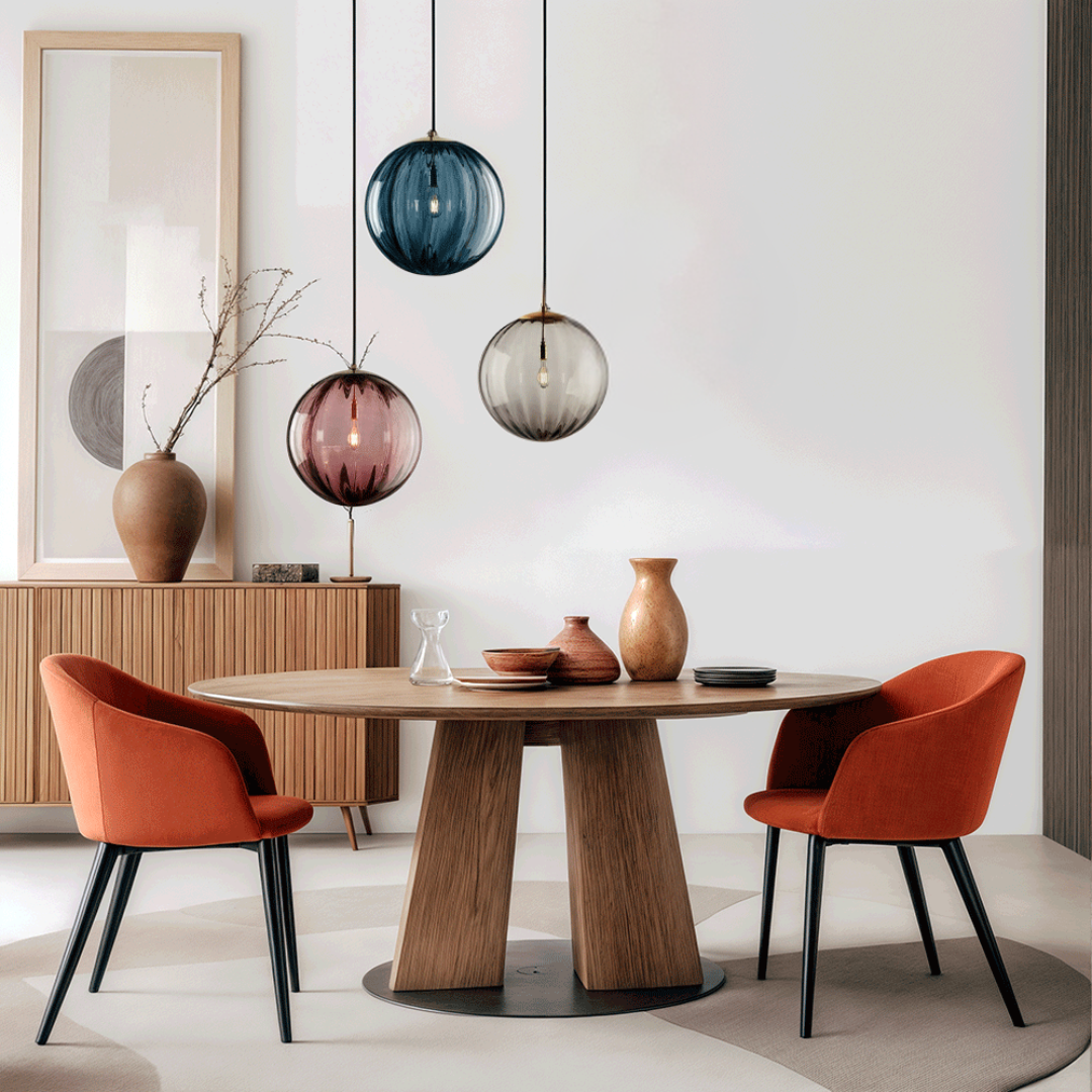 Royallure Glass Pendant Light, Modern Kitchen Pendant Lighting for Cozy Home Decor 2