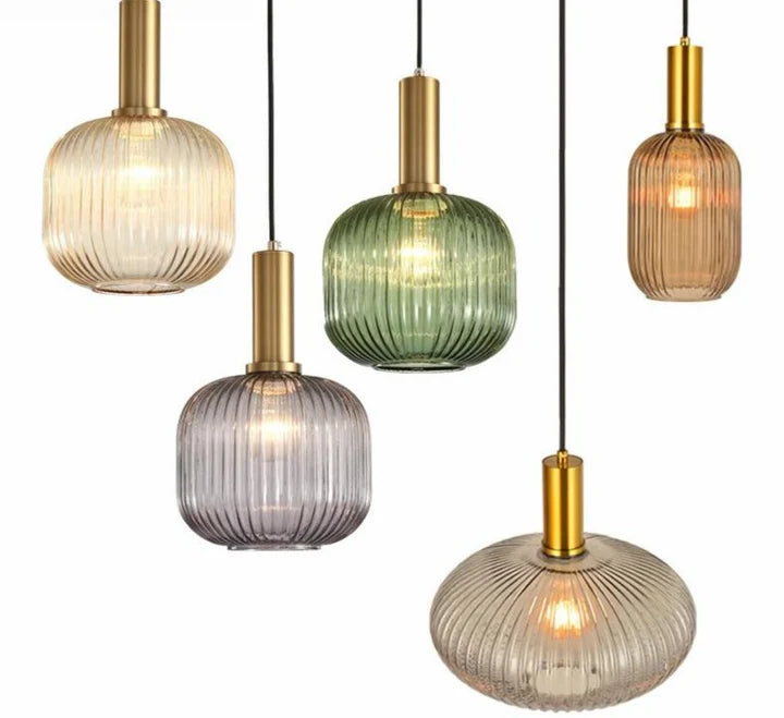 Royallure Glass Pendant Light, Nordic Retro Design for Kitchen Pendant Lighting, E27 Compatible 1