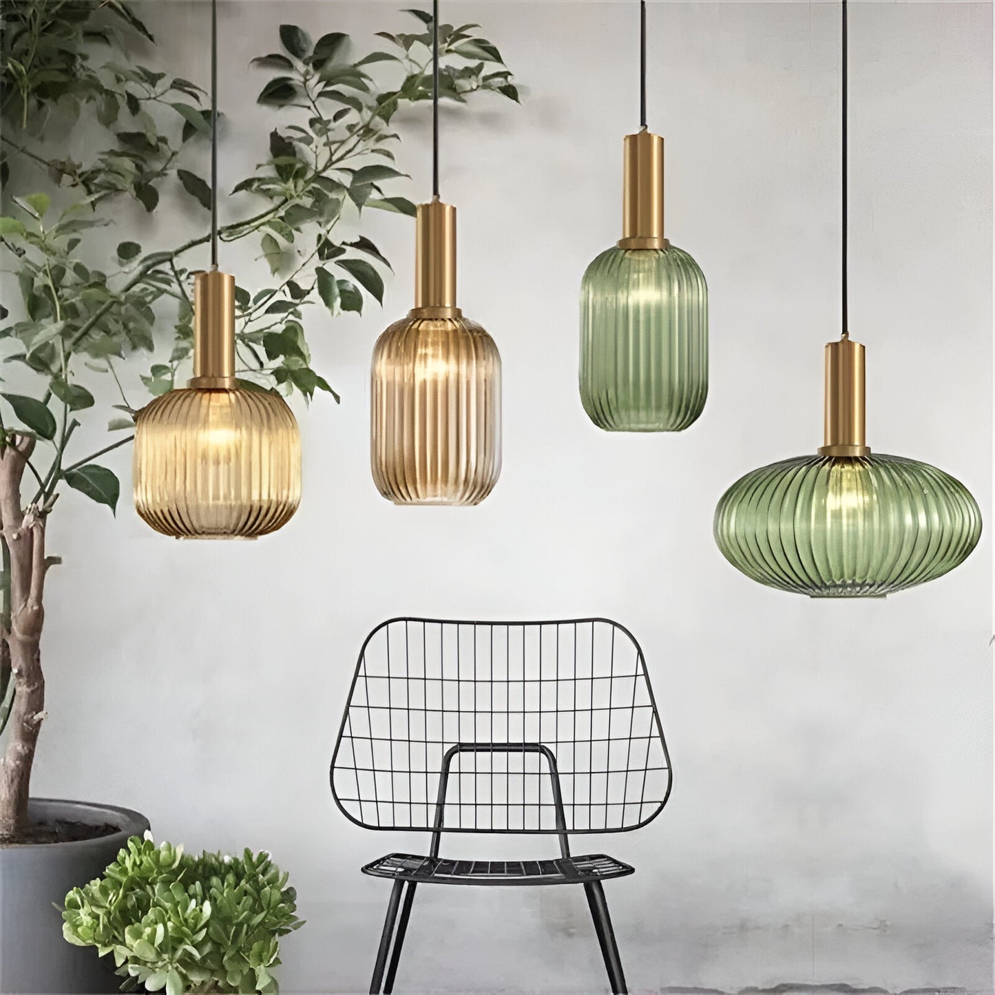 Royallure Glass Pendant Light, Nordic Retro Design for Kitchen Pendant Lighting, E27 Compatible 2