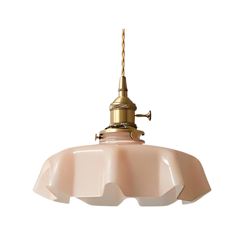 Royallure Glass Pendant Light, Retro Kitchen Pendant Lighting with Warm Ambient Glow 0
