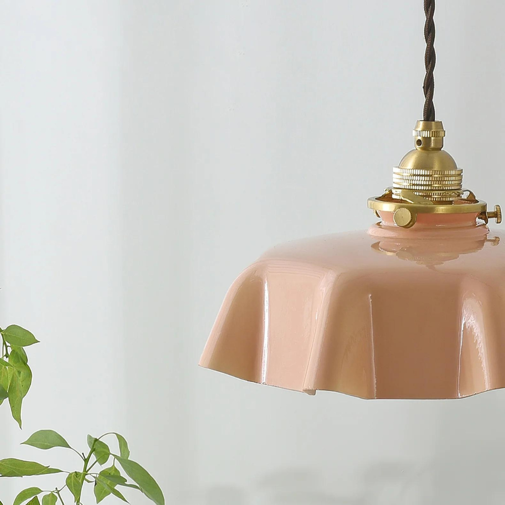 Royallure Glass Pendant Light, Retro Kitchen Pendant Lighting with Warm Ambient Glow 2