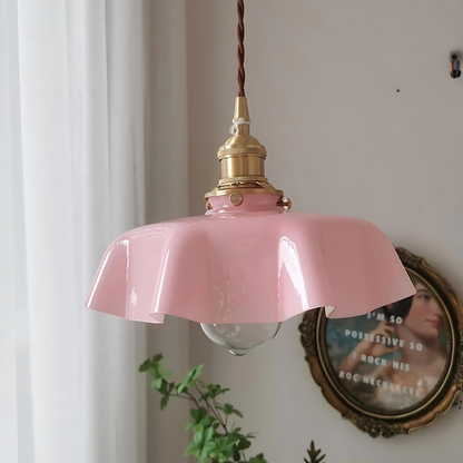 Royallure Glass Pendant Light, Retro Kitchen Pendant Lighting with Warm Ambient Glow 3