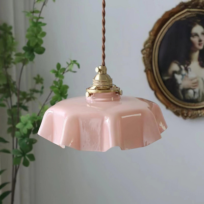 Royallure Glass Pendant Light, Retro Kitchen Pendant Lighting with Warm Ambient Glow 4