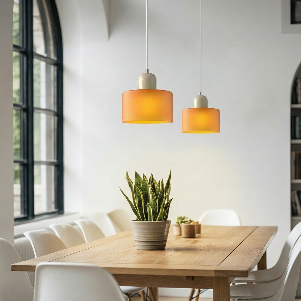 Royallure Glass Pendant Light for Kitchen Island, E27 Socket Modern Hanging Lights 1