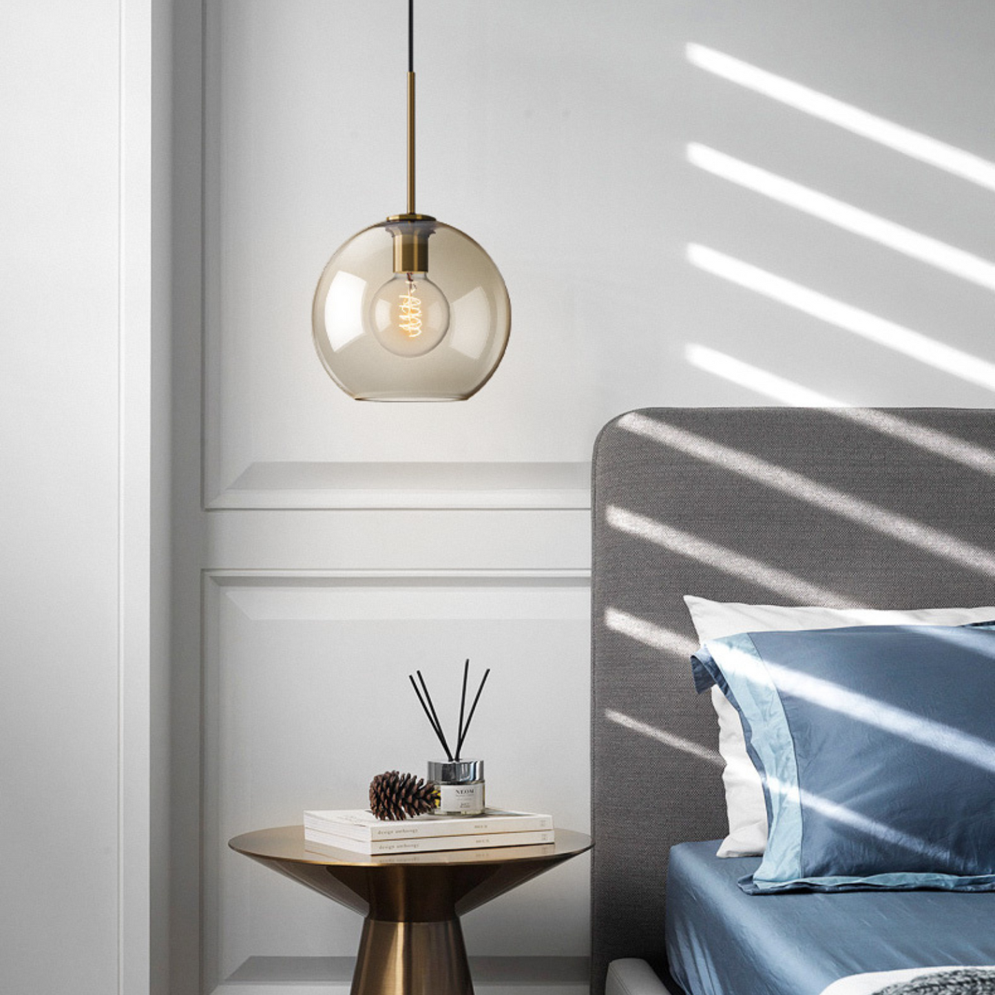 Royallure Glass Pendant Lighting with Brushed Gold Accents for Modern Kitchens 1