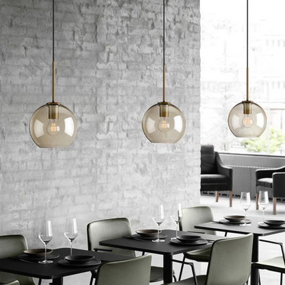 Royallure Glass Pendant Lighting with Brushed Gold Accents for Modern Kitchens 5