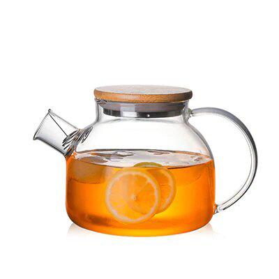 Royallure Glass Teapot with Infuser, Heat-Resistant Borosilicate, 1L-1.5L Capacity 0