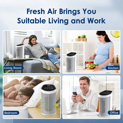 Royallure HEPA Air Purifier for Home with Ionizer, 99.97% Particle Removal, Compact Design 5