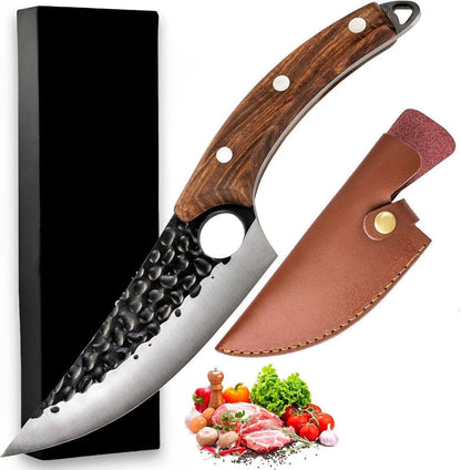 Royallure Handcrafted Japanese Kitchen Knife – 8-Inch High-Carbon Stainless Steel Blade with Cherry Wood Handle 0