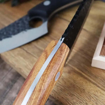 Royallure Handcrafted Japanese Kitchen Knife – 8-Inch High-Carbon Stainless Steel Blade with Cherry Wood Handle 2